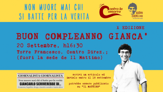 Giancarlo Siani, festa e contest per ricordare il giornalista ucciso dalla camorra