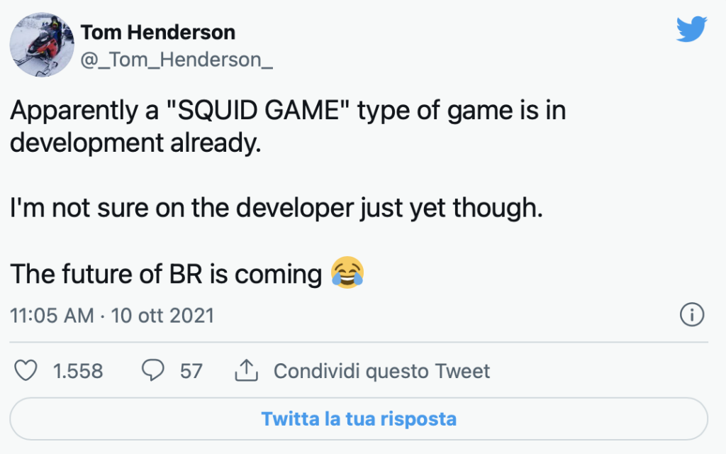 Tom Henderson Squid Game videogioco