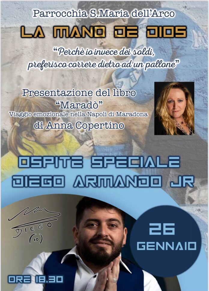 Miano, il 26 gennaio nella Parrocchia Santa Maria dell'Arco l'evento in ricordo di Maradona