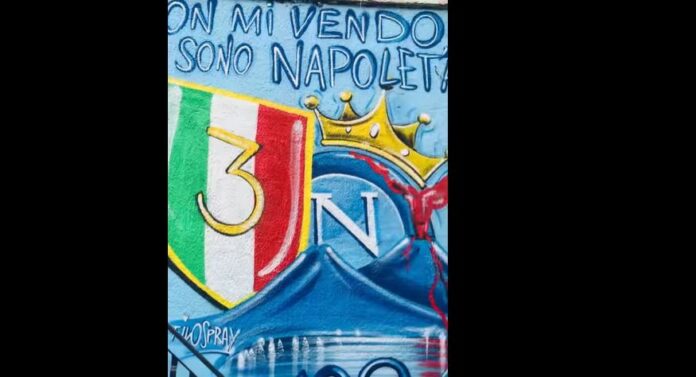 Napoli, torna il murale scudetto allo storico Pallonetto di Santa Lucia