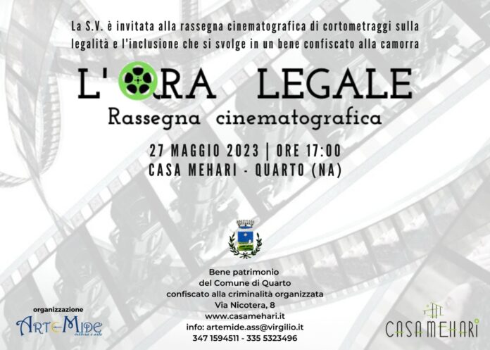 "L'ora Legale", 27 maggio festival dei cortometraggi sui temi della legalità nel bene confiscato Casa Mehari