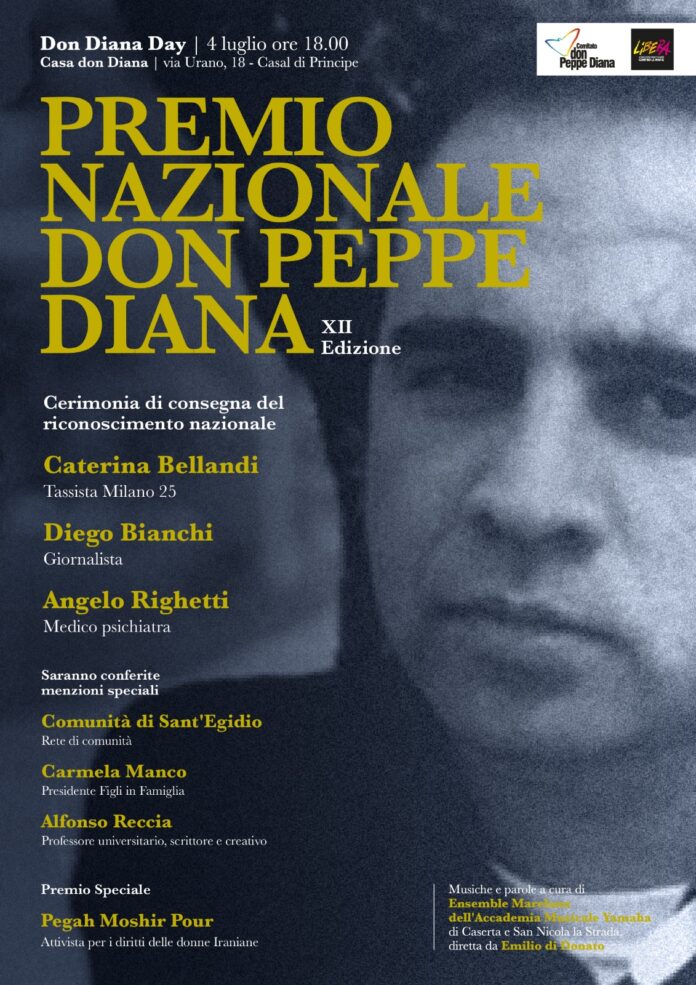 "Don Diana day", il 4 luglio a Casal di Principe la cerimonia del Premio Nazionale