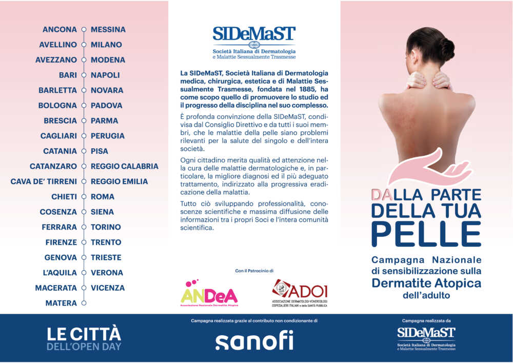 Dermatite atopica, tornano gli open day in Campania