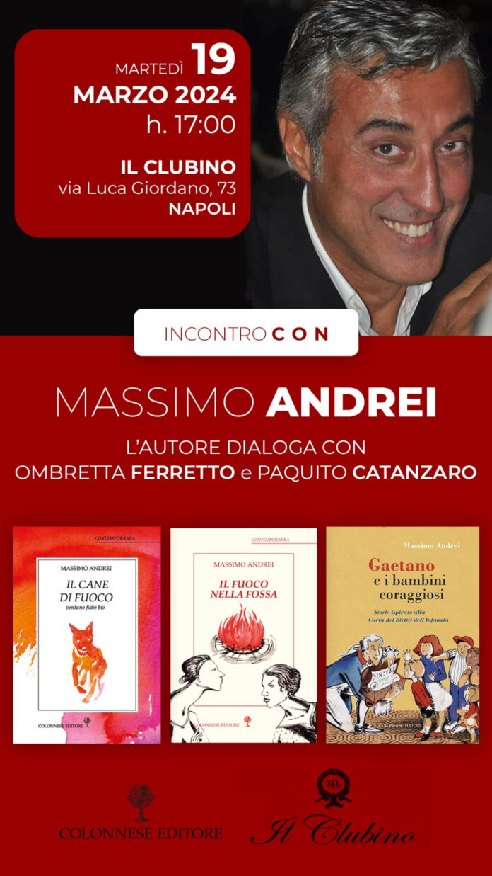 Massimo Andrei e i suoi libri oggi ospiti del Clubino