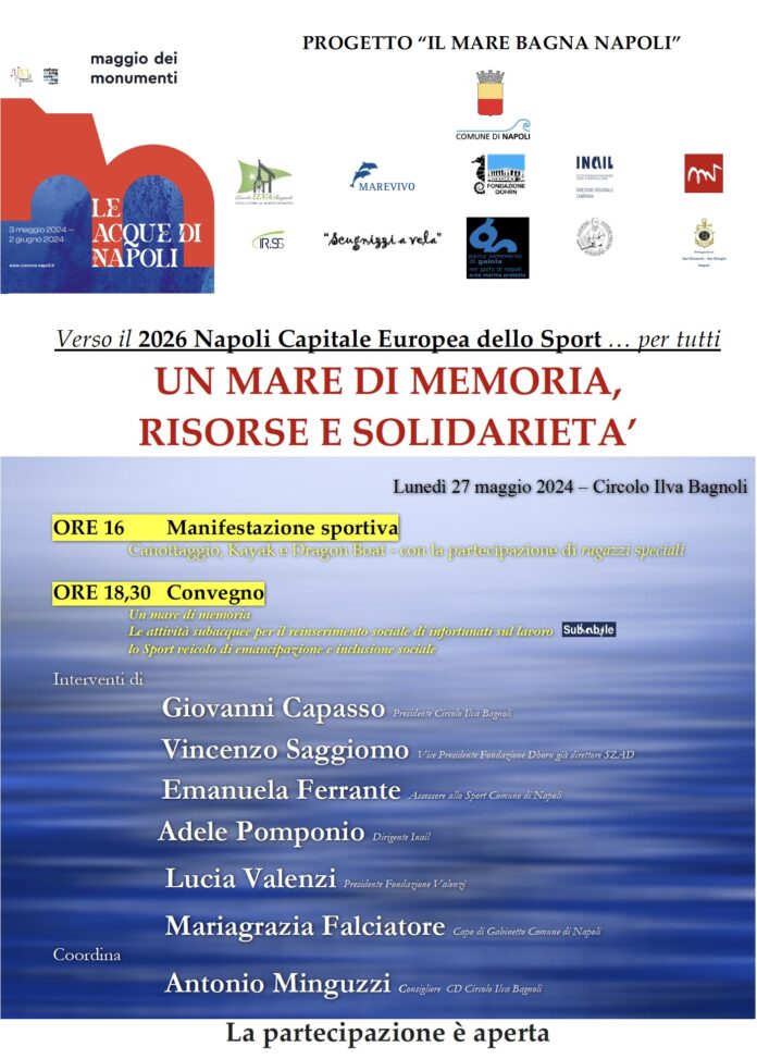 Circolo ILVA Bagnoli, lunedì 27 maggio “Un mare di memoria, risorse e solidarietà... per tutti”