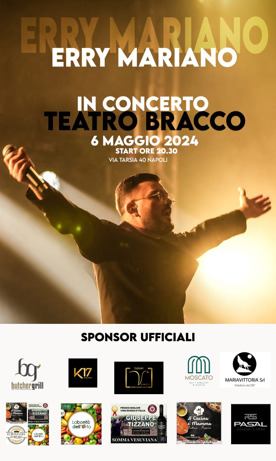 Erry Mariano il 6 maggio al Teatro Bracco