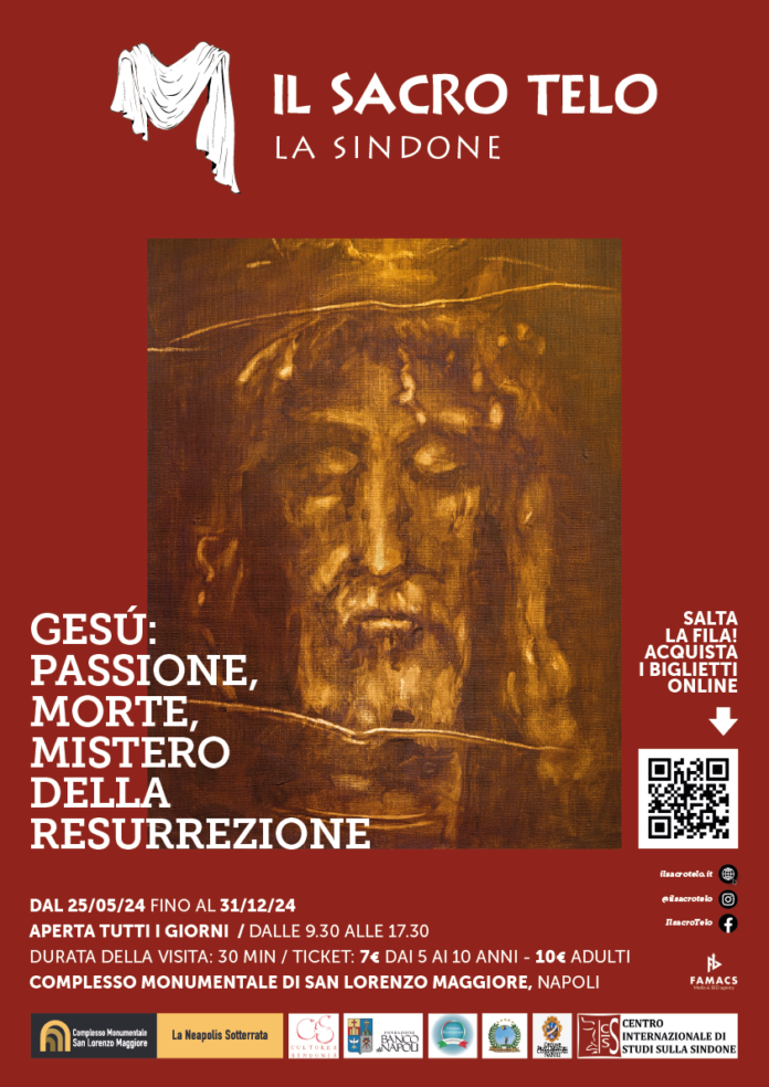 Inaugura a San Lorenzo Maggiore una mostra sulla passione di Cristo e il mistero della resurrezione “Il Sacro Telo: la sindone”