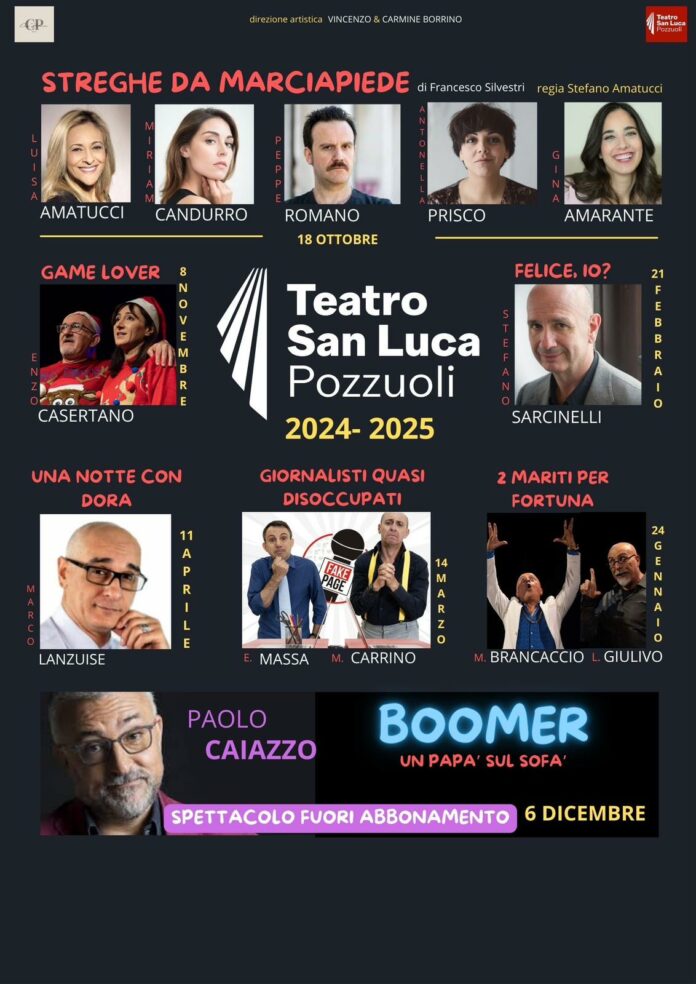 Teatro San Luca di Pozzuoli: la programmazione della prossima stagione teatrale