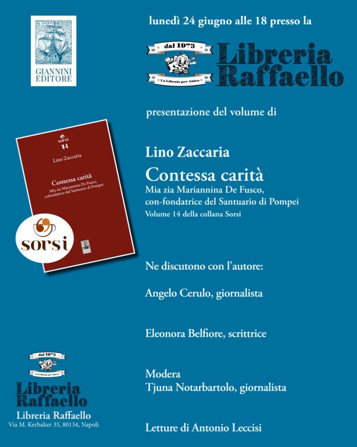 Lino Zaccaria presenta “Contessa Carità”: la storia di Marianna De Fusco in un libro