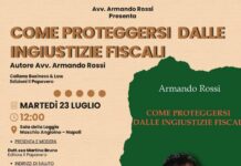 "Come proteggersi dalle ingiustizie fiscali", presentazione libro avvocato Armando Rossi