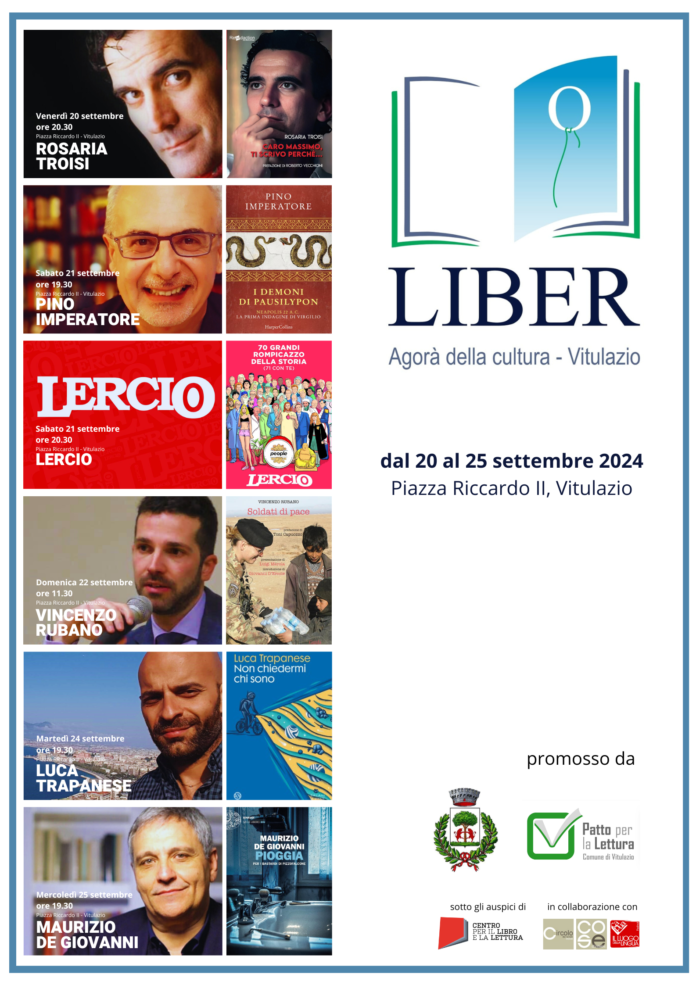 "Liber Agorà della Cultura", dal 20 al 25 settembre Vitulazio incontra il mondo della letteratura