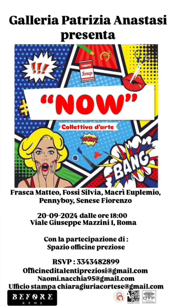 Galleria Patrizia Anastasi presenta collettiva d'arte "Now"