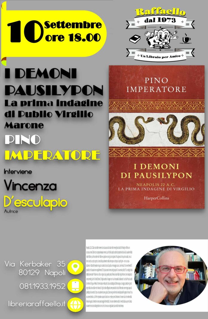 "I Demoni di Pausilypon", 10 settembre presentazione del romanzo di Pino Imperatore alla Libreria Raffaello