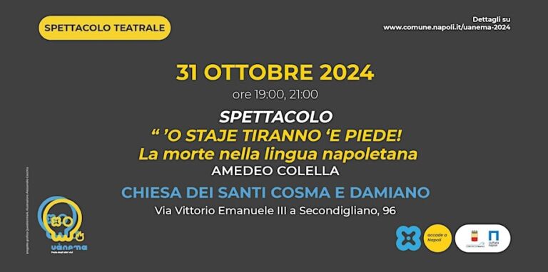 Amedeo Colella -‘O STAJE TIRANNO ‘E PIEDE! La morte nella lingua napoletana