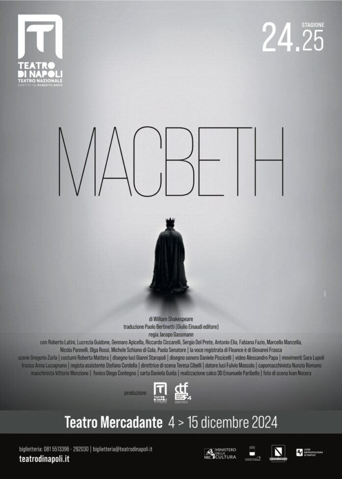 Teatro Mercadante, il 2 dicembre presentazione Macbeth di William Shakespeare con la regia di Jacopo Gassmann