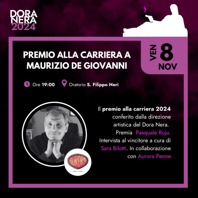 A Maurizio de Giovanni il premio alla carriera "Dora Nera 2024"