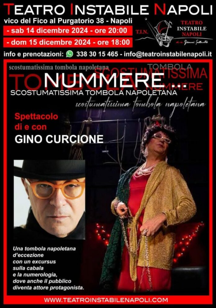 Al Teatro Instabile di Napoli "Nummere", la tombola scostumatissima di Gino Curcione