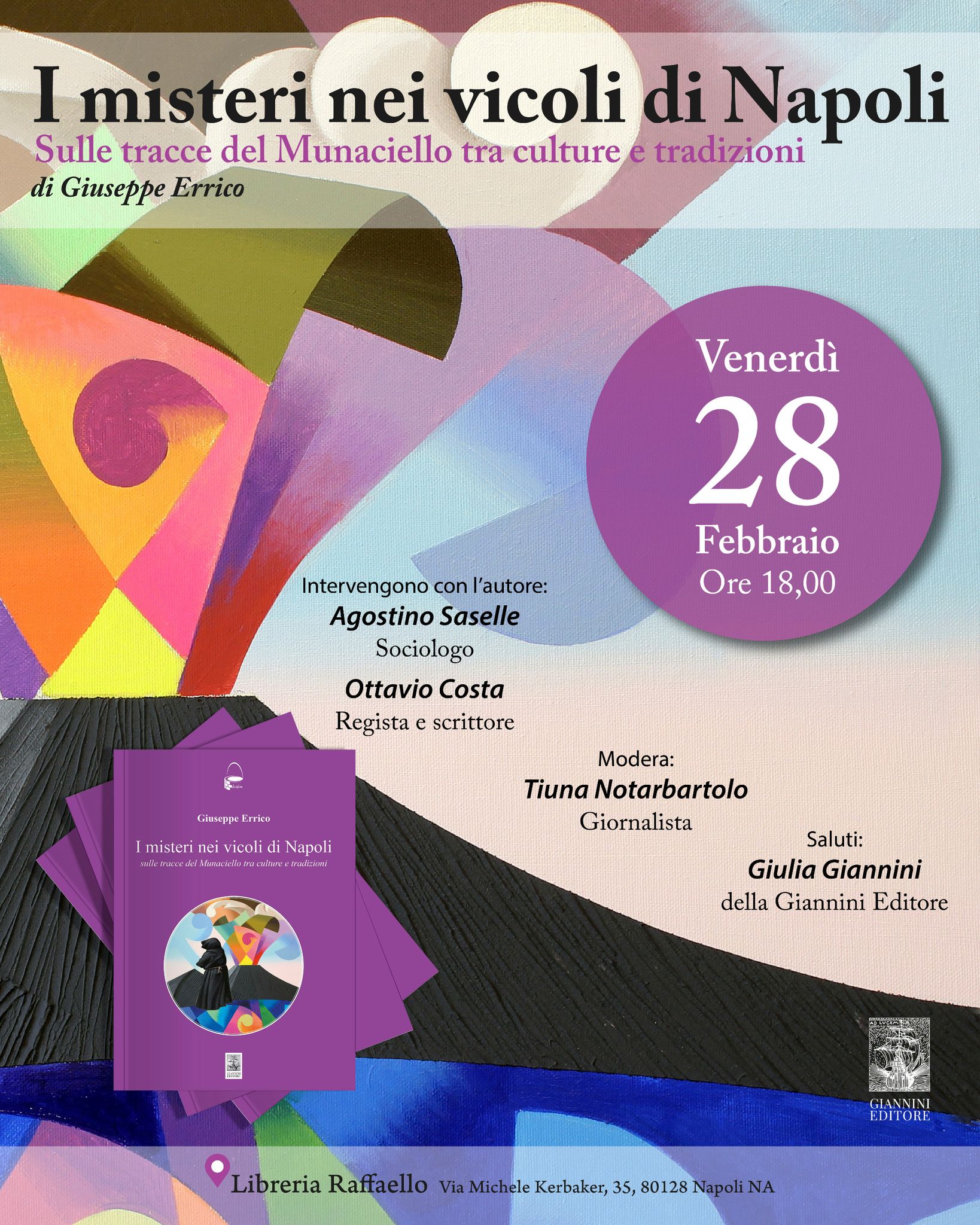 “I misteri nei vicoli di Napoli”, Giuseppe Errico presenta il suo ultimo libro alla libreria Raffaello