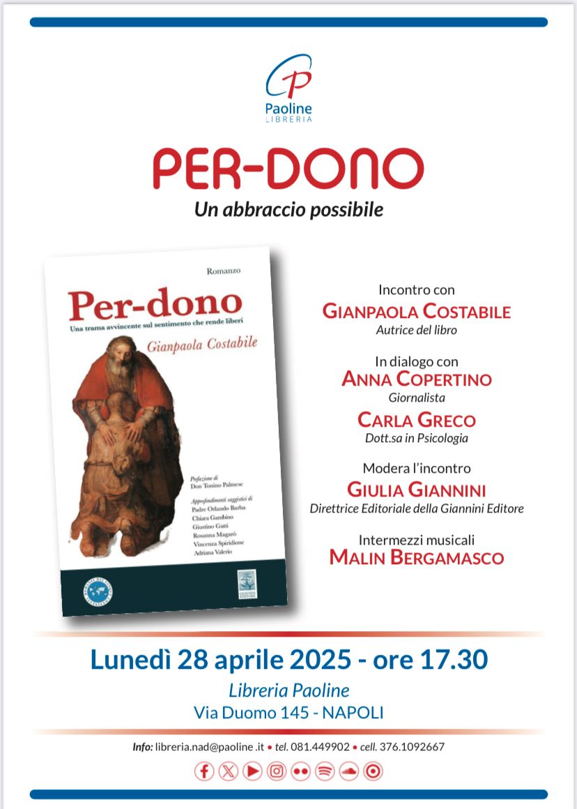 Gianpaola Costabile presenta “Per-dono” alla libreria Paoline