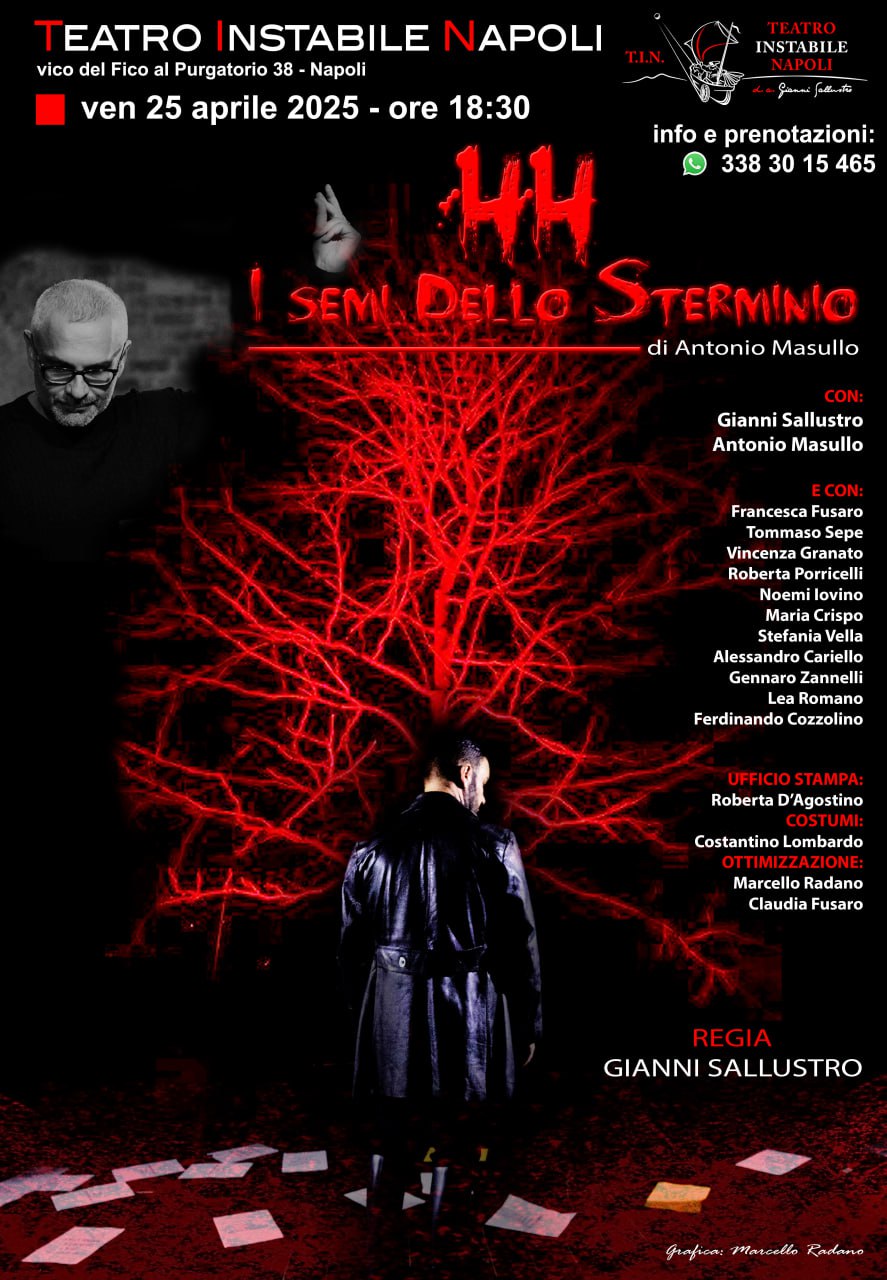 "HH – Heinrich Himmler i semi dello sterminio", il 25 aprile al Teatro Instabile