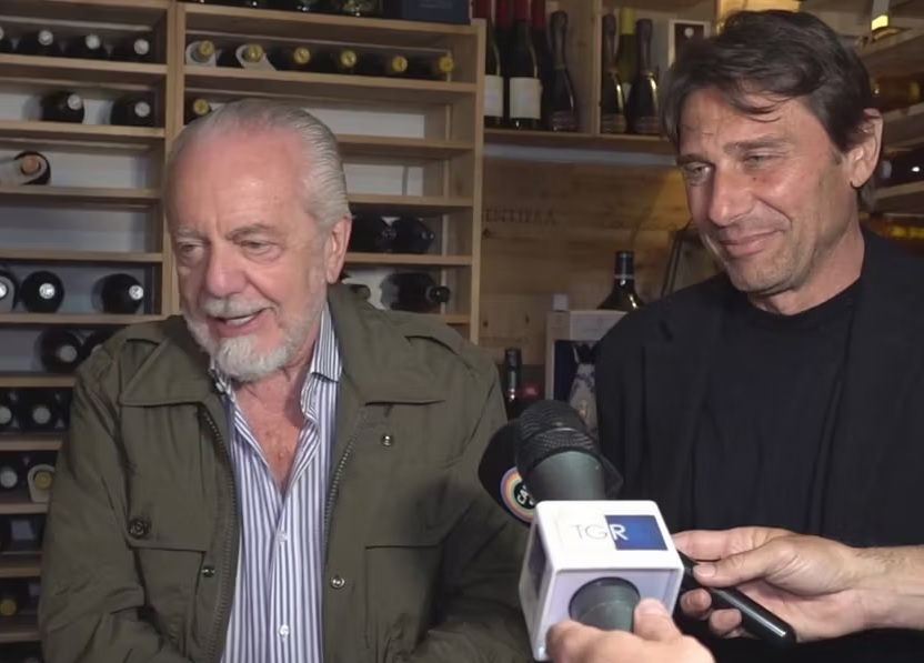Napoli e Conte ancora insieme, De Laurentiis: "Lo asseconderò su tutto"