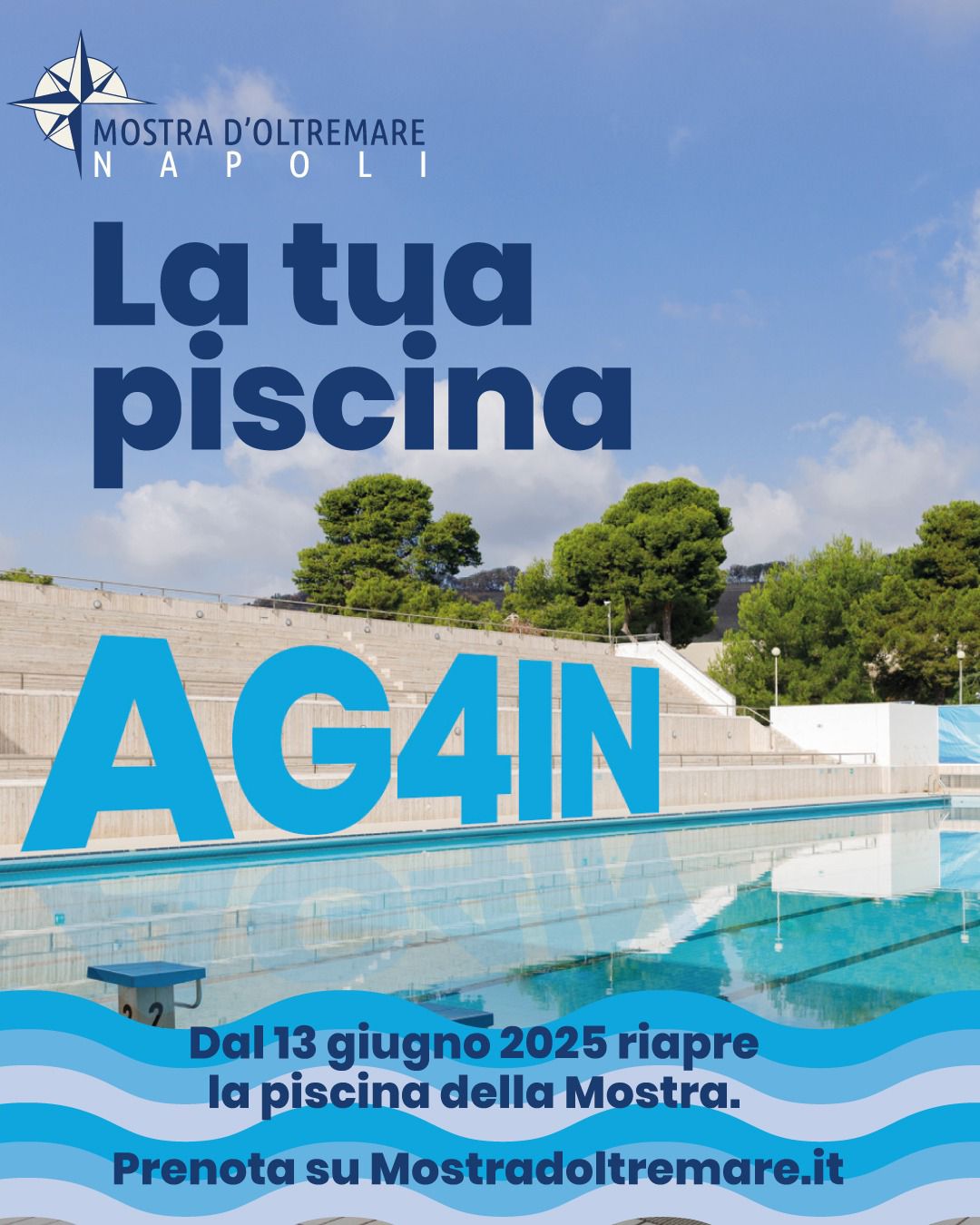 La piscina della Mostra d'Oltremare riapre il 13 giugno
