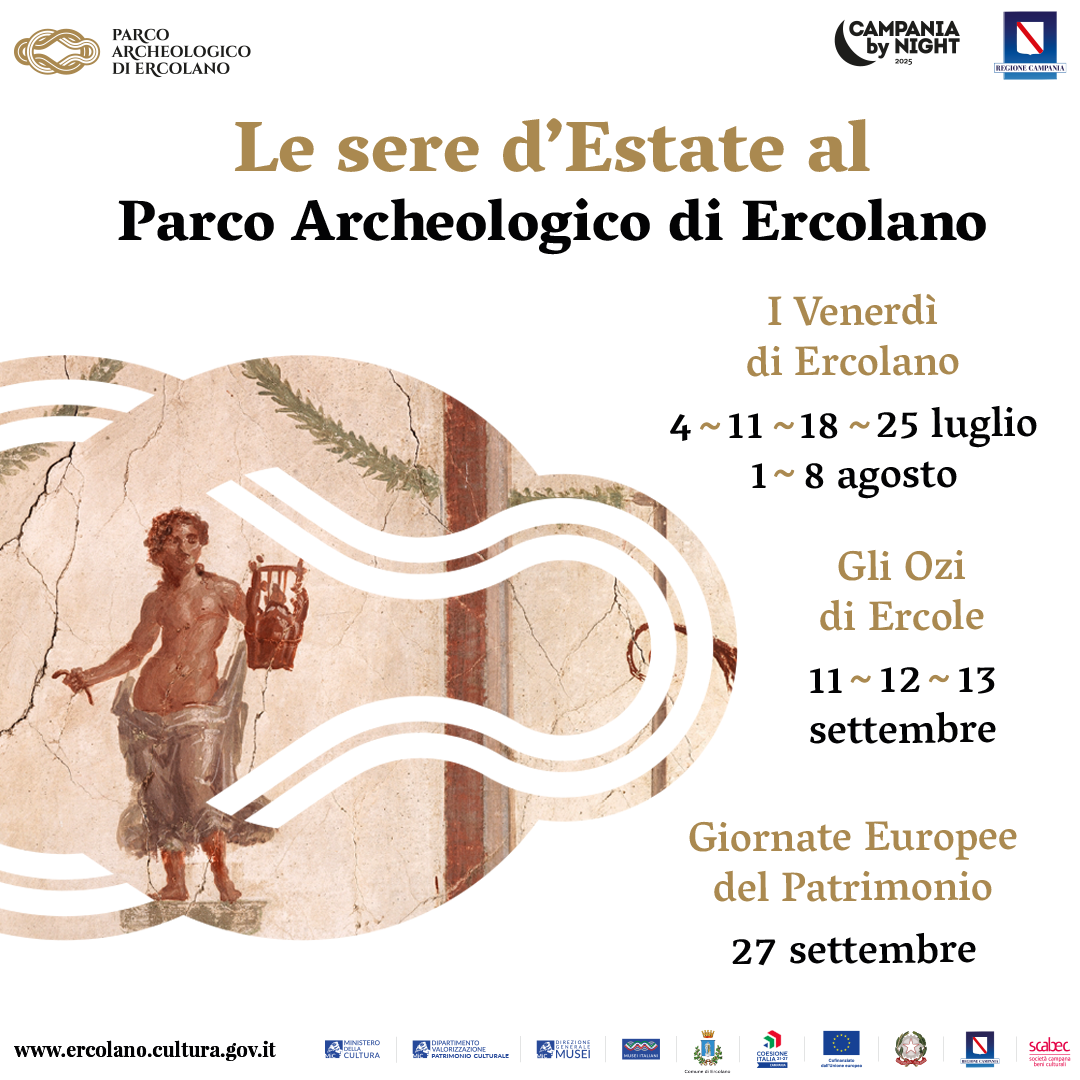 Parco Archeologico Ercolano, da luglio tornano le aperture straordinarie serali