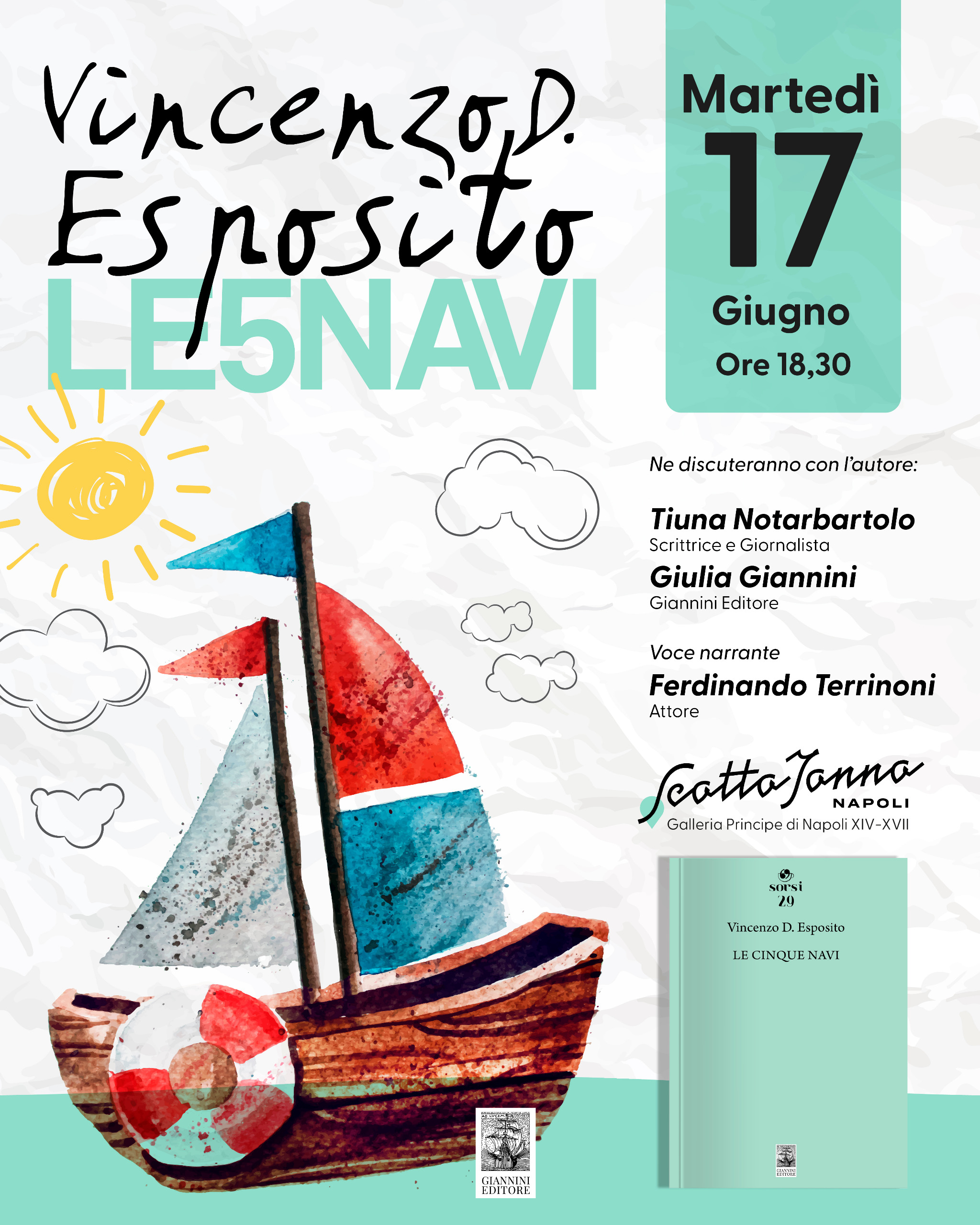 Le cinque navi, Vincenzo Esposito presenta il suo ultimo libro da Scottojonno