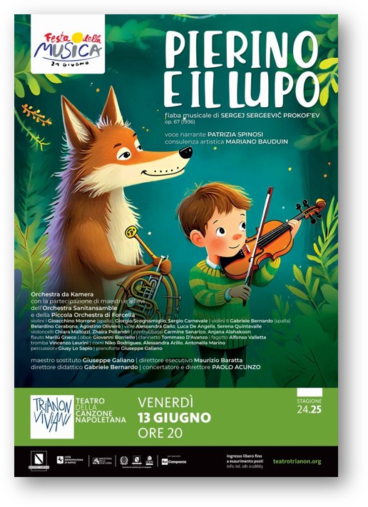 Al Trianon Viviani, “Pierino e il Lupo” per la Festa della Musica