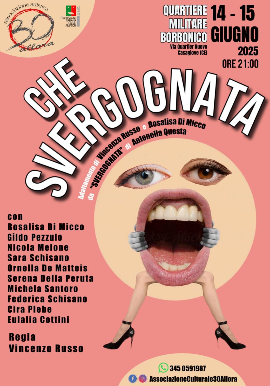 Debutta a Casagiove lo spettacolo teatrale "Che Svergognata"
