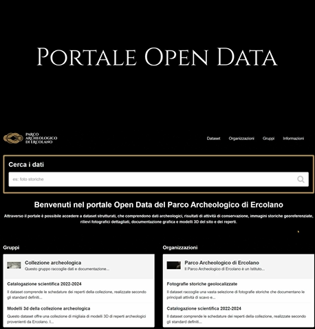 Il Parco Archeologico di Ercolano lancia il nuovo Portale Open Data: un tesoro digitale per studiosi e cittadini