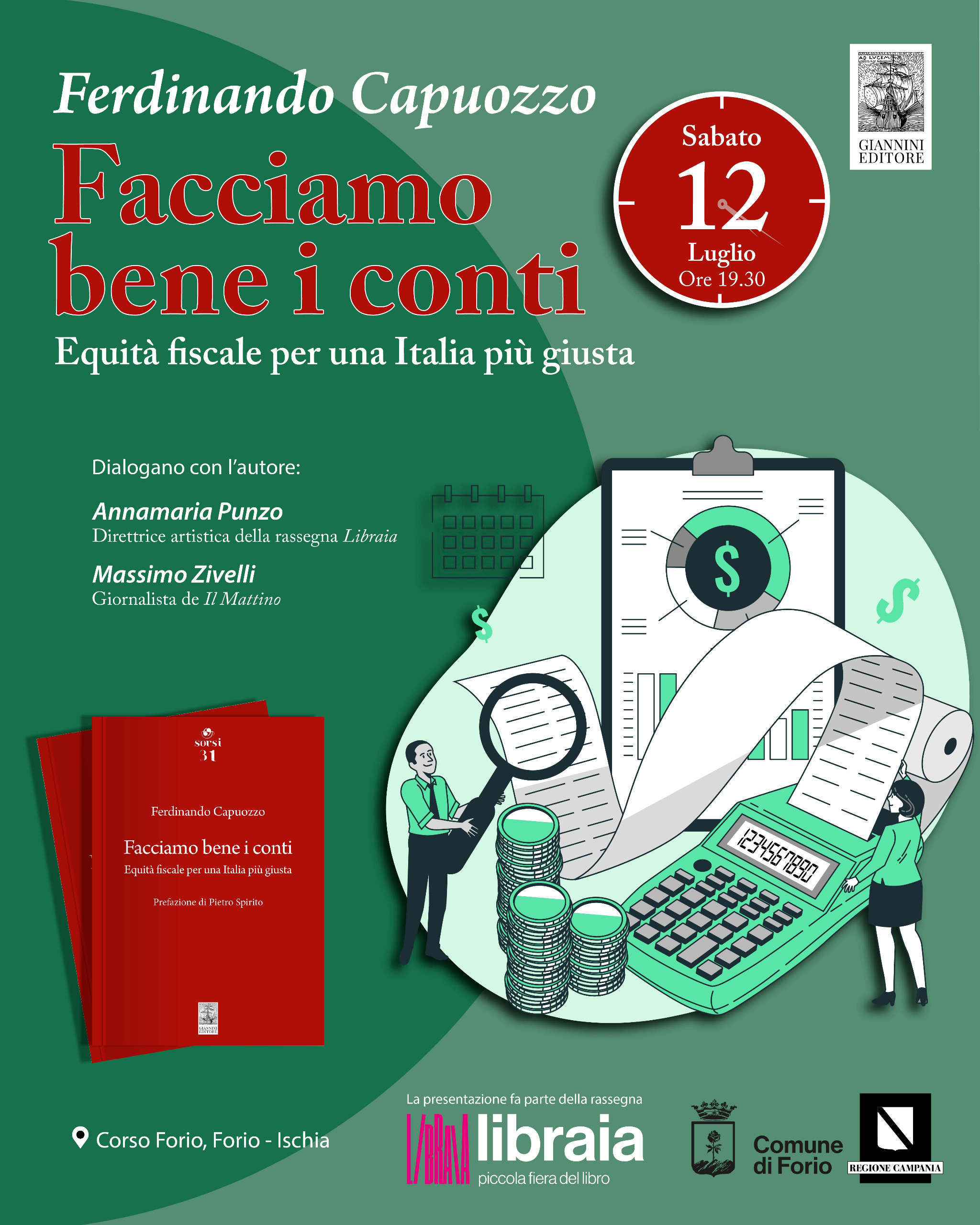 'Facciamo bene i conti', il libro di Ferdinando Capuozzo presentato alla rassegna Libraia