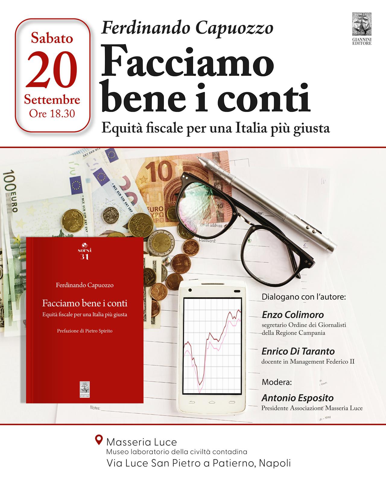 Ferdinando Capuozzo presenta alla Masseria Luce “Facciamo bene i conti”