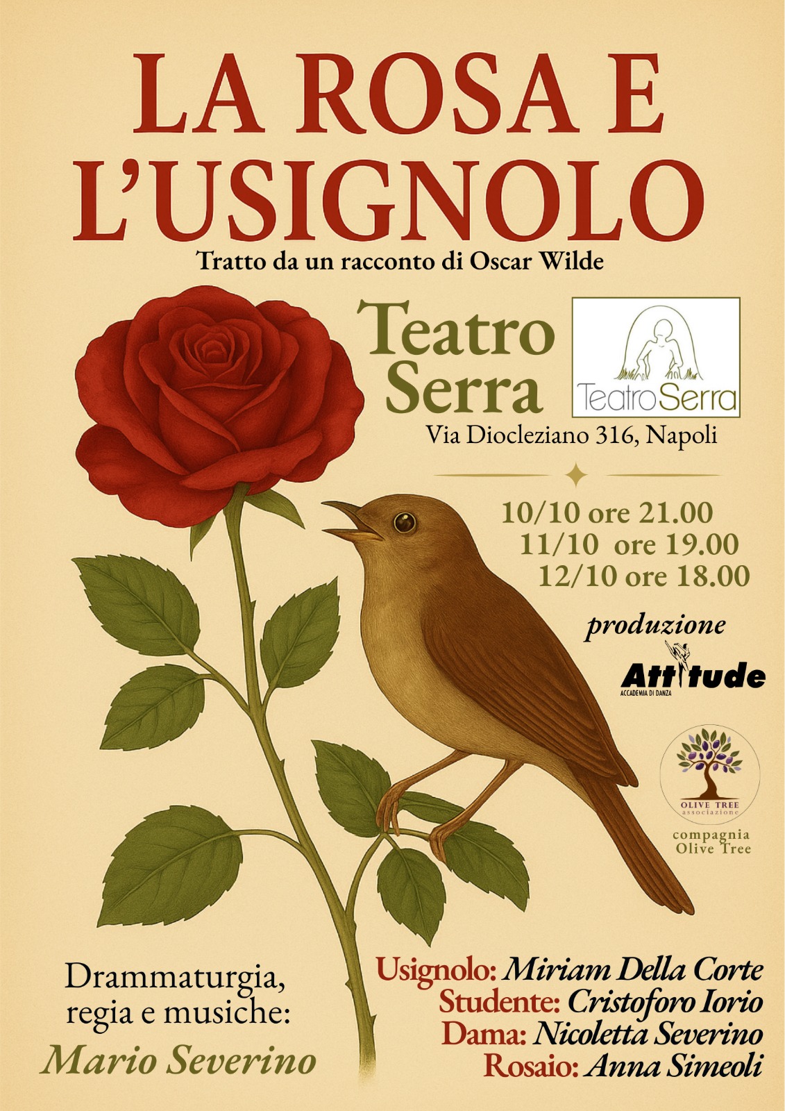 “La rosa e l’usignolo” al Serra il debutto nel segno dell’amore