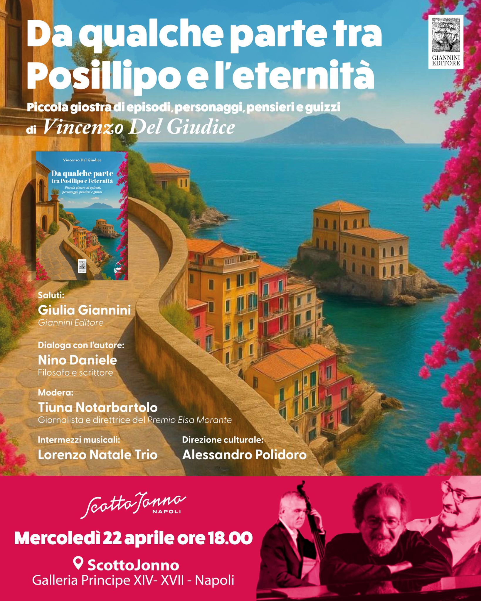 “Da qualche parte tra Posillipo e l’eternità”: Vincenzo Del Giudice presenta il suo libro da Scottojonno