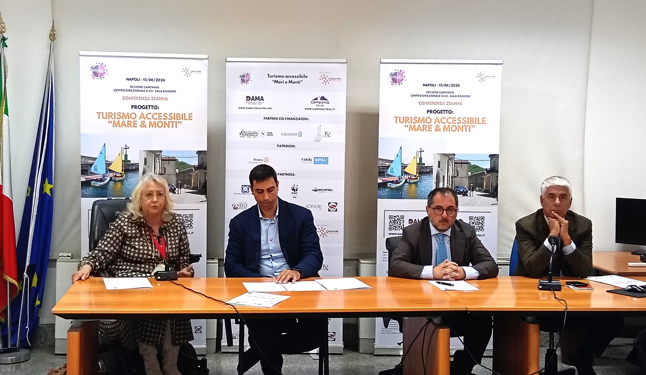 Mare e Monti: presentato progetto turismo accessibile in Campania grazie al sostegno della Regione Campania e Fondazione Con il Sud