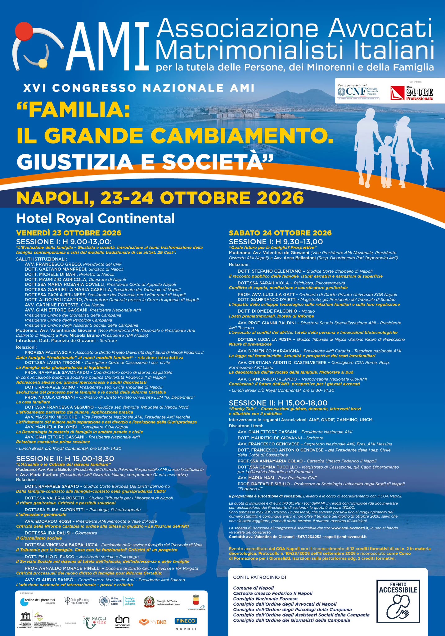 FAMILIA, il grande cambiamento: a Napoli il XVI Congresso nazionale dell’AMI